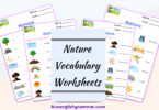 Nature Vocabulary Worksheets and Exercises