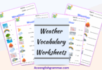 Weather Vocabulary Worksheets and Exercises
