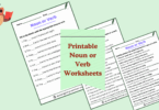 Noun or verb worksheets: Printable exercises for identifying and using nouns and verbs
