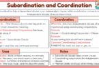 Subordination and coordination in sentences explained for better understanding of sentence structure.