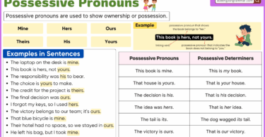 Possessive Pronouns – Definition, Rules & Examples