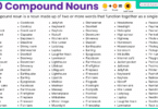 Compound Nouns List with Examples